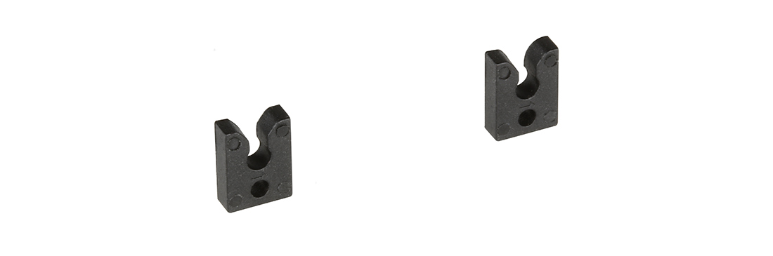 Tube clip for 0.5 and 1 mm ID continuous tube, set of 2